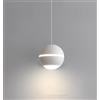 SXYSXYSXY Lampada a sospensione 7W minimalismo luce pendente LED Moderno disegno nordico Camera da letto comodino Lampada Sospesa 3000 mila lampadario corridoio cucina plafoniera Ø8cm,Bianca