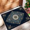 MULERN Zerbino Tradizionale Persiano per Interni, 80x120cm, Antiscivolo Tappeto da Ingresso, Stile Bordato Floreale, Lavabile in Lavatrice, Tappetino a Pelo Basso, Non Perde Pelo, per Ingresso