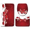 keephen Set da 3 pezzi Set di tappetini da bagno Natale Pupazzo di neve Tappeto da toilette Tappeto antiscivolo Tappeto da bagno Tappetino da bagno Tappeto da bagno per WC