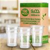 G.M. DISTRIBUZIONE 100 Bicchieri Kristal per Bevande da 400 ml, Biodegradabili e Compostabili, Rigidi e Resistenti, Usa e Getta, Ideale per Casa, Ufficio, Asporto Bevande Fredde