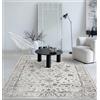 the carpet Mila - Tappeto moderno, a pelo corto, per soggiorno o camera da letto, in fibra lucida, effetto bassorilievo, con bordatura, 160 x 230 cm, colore: crema
