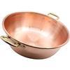 CREARTISTIC Pentola per marmellata in Rame - 4,2 L, 32 cm, Con 2 Maniglie in ottone di 4 cm, Tegame Martellato a Mano - Made in Italy