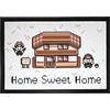 Close Up Zerbino retrò Monster Trainer Pixel Home Sweet Home | 8 bit Monster RPG | 60 x 40 cm | decorazione interna per gli appassionati di giocatori e anime