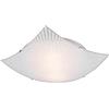 meineWunschleuchte Plafoniera piatta con paralume in vetro bianco satinato, 40 x 40 cm