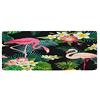 A.Monamour Tappetino per Il Bagno Antiscivolo Assorbente Foglie Tropicali Fiori Esotici Uccelli Fenicotteri Rosa Lavabile Tappeto Tappetini Doccia Passatoia da Cucina Tappeti Cameretta 40x120cm