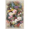 Pierre Tappeti Tappeto BOSSCHAERT PANNA cm.200x314 arredo salotto soggiorno camera, stile moderno contemporaneo disegni arte moderna e motivi floreali. Lavabile, anti-scivolo, 100% Made in Italy