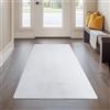 Carpetsale24 Tappeto Runner Bianco 60x100 cm Tappeto a Pelo Corto Lavabile, Antiscivolo e Morbido, Design Monocromatico Moderno per Camera da Letto, Cucina e Corridoio
