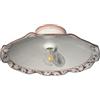 VANNI LAMPADARI- Plafoniera Soffitto Edera, Lampadario Soggiorno in Ceramica, Plafoniera Bagno Decorata a Mano, Lampadario Camera da Letto Artigianale, Plafoniera Parete, 40 cm, Marrone
