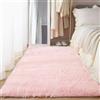 YUANWAN Tappeto per Soggiorno 120 x 140 cm Morbido Antiscivolo Facile Pulizia Peloso Tappeti Moderni Soggiorno Tappeto Tappeti Pelosi per Soggiorno, Corridoio, Camera da Letto, Rosa