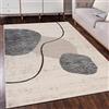Mazovia Tappeto Beige Moderno Geometrico - Soggiorno, Camera da letto, Sala da pranzo, Ufficio Rettangolo Certificato OEKO-TEX® Elegante - Grafite Crema Grigio - 80 x 150 cm