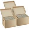 IMBALLAGGI 2000-3 Scatole Trasloco 40x30x30, Scatole Cartone con Coperchio e Divisori per Trasporto 24 Porta Bicchieri o 12 Calici Fino 5kg, Scatoloni per Trasloco 100% Eco Doppio Strato Rinforzato
