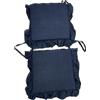 Zucchissime Allegria Set 12 Cuscini Tinta Unita, con Volant 40x40 Spessore 5 cm, Copri Sedia Cucina + Omaggio Set EGIDIOSRL (Blu)
