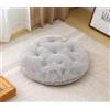 MolynnChic Grande cuscino rotondo per adulti, cuscino da pavimento spesso per sedersi, per soggiorno, balcone, esterno, tatami (grigio)