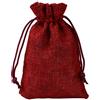 PLECUPE 20 Pezzi Sacchetti Juta,Sacchetti di Iuta 17x23 cm, Sacchetti Regalo con Coulisse,Vintage Biancheria Borse Borse da Regalo Tela da Imballaggio Sacchetto dei Monili Candy Bags,Vino Rosso