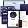 Galaxieregister® Confezione Regalo per Battesimo con Stella Premium - Regalo Personale con Vero Meteorite e Catena placcata in Oro - Ideale per Compleanni, Matrimoni, Valentino e Occasioni Speciali