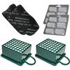 MohMus KIT 2x Filtro HEPA + 2x Filtro Carboni + 12 Profumi Per Aspirapolvere adatti per Vorwerk Kobold Folletto VK130, VK131 - VK 130, 131 SC
