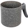 Dc Casa Vera Petra Pentolino in Alluminio 11 cm Rivestimento Antiaderente Effetto Granito Manico Soft Touch Ergonomico Adatta a Piani di Cottura a Gas