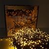 Luccika Cluster Luci a Grappolo con LED da Ø3mm, 4 Effetti di Luce, Telecomando, Timer, Cavo Verde IP44 per Uso Interno/Esterno, 31V (Oro, 19,5 Metri - 2184 Led)