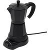 CHERIPOLI Caffettiera per moca, 300 ml, fornello per caffè in nero, elemento riscaldante nascosto, elettrico di alta qualità, spegnimento di sicurezza