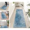 ZUZEKU Tappeto lungo per corridoio, cucina, corridoio, azzurro, corridoio, antiscivolo, moderno, 60 x 120 cm, in poliestere, venduto al metro, personalizzabile