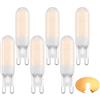 BVCL Lampadine LED G9 5W (Equivalenti per lampada alogena da 50W), Bianco caldo 3000K 500LM G9 LED Lampadina 220-240V, Nessuno sfarfallio Non dimmerabile, 6PCS