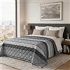 Dorian Home Trapunta Estiva Letto Singolo 100% Puro Cotone Certificato Sambuco Nocciola