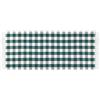 WohnDirect Tappeto da cucina a scacchi verde petrolio 50 x 135 cm per cucina, corridoio, soggiorno - Tappeto da cucina antiscivolo e lavabile in lavatrice - Tappeto in cotone al 100% con frange giocose