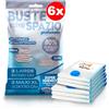 Akitaink 6 Sacchetti Sottovuoto Vestiti, Piumoni profumati (3x 80x60, 3x 130X90) Riutilizzabili Per Contenere Vestiti Lenzuola Piumoni Cuscini Coperte, Trapunte, Viaggi
