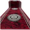 ALFOMBRAS IBERIA - Tappeto da corridoio - Modello VERSACH - Colore rosso (200 x 90)