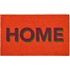 Gift Company zerbino Home Neon, Tappetino per Porta, Fibra di Cocco, Retro in Vinile, Arancione, 45x75 cm
