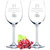 GRAVURZEILE Leonardo Bicchieri da vino con incisione - nozze d'argento 25 anni - personalizzati con nome e data - regalo per lui e per lei, per matrimonio, fidanzamento, anniversario, colore: Daily