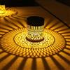 CHENRI Luce proiettore Mandala a energia solare, Lanterna Solare da Giardino Esterni, Luci solari metalliche per recinzioni, Luci da giardino impermeabili vintage per patio e giardino