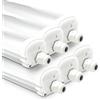 HOFTRONIC - Confezione da 6 lampade LED fluorescenti da 120 cm IP65-36 W 4320 Lumen - 6000 K Luce diurna bianca - Interconnesso - Plafoniera Tri-Proof - Illuminazione LED TL