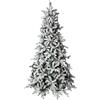 Moranduzzo - Albero di Natale Artificiale Luxury "Cristallo Innevato" - 150 cm Ø 116 cm, Real Touch PE/PVC, Apertura ad Ombrello, 659 Rami Folti e Densi, Effetto Neve Naturale