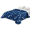 Tata Home Trapunta Invernale Piazza Mezza Imbottita 300 gr/mq Piumone Caldo 210x260 cm Fantasia Pianeti Stelle Luna Made in Italy MOD. Universo Colore Blu Notte