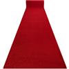 rugsx Passatoia KARMEL liscio - Runner monocolore per cucina, soggiorno e corridoio - carminio/rosso - 140x500 cm