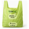 G.M. DISTRIBUZIONE 24 Kg Buste Spesa, Misura 29x52 cm, Biodegradabili Verdi con Manico, Circa 1500 Pezzi Totali, Shopper Compostabili per Alimenti, Sacchetti Extra Resistenti (MISURA MEDIA)