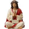 Generico Statua di Gesù Cristo con design seduto fatto a mano, cartello '' con te sempre'' Decorazione della statua di Gesù1, cartello con te sempre, regalo religioso