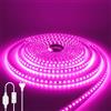 HEGEHE Striscia LED 220V [24M, Rosa], con impostazione ON/OFF, 120LEDs/m Striscia LED impermeabile IP65 flessibile e tagliabile CRI90+, illuminazione decorativa per casa e negozi