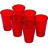OMADA 6 Bicchieri Cocktail/Bevande da 400 ml, in Plastica Dura e Resistente | Set Bicchieri Cocktail per Feste o Party, 8,5x H12,5 cm, In Plastica Resistente, Collezione Samba