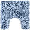 PANA® Tappeto da bagno in ciniglia con intaglio (45x45 cm) - Per WC - Microfibra ultra morbida - Antiscivolo e lavabile - Colore: Azzurro