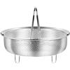 LVYXON Inserto in acciaio inox per cestello a vapore, pentole e pentole a pressione, materiale alimentare 304, lavabile in lavastoviglie, 14/18/22/24 cm (L)