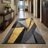 KTYUTJDH Tappeti,Moderno, Geometrico, Astratto Giallo, Grigio, Nero, Square 160 x 160 cm, Tappeto Salotto Lavabile, Soggiorno Decorazione sotto Tavolo,