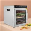 DaiJiubu Essiccatore in acciaio inox, disidratatore, disidratatore, essiccatore per frutta e verdura, termostato digitale per frutta 10 vassoi 800 W 220 V