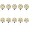 DLEDMOP Lampadina a LED G4 Puck Lights Lampadine LED con base laterale a perno rotondo per lampadine per luci di lettura domestiche Lampade marine DC 12V 1W-10 pezzi Bianco caldo