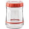 Kefirko Contenitore per lievitazione naturale, barattolo di vetro, cucchiaio dosatore, orologio per fermentazione e libretto di istruzioni (arancione)