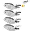 BestAlice Confezione da 4 spremiagrumi manuali per spremere limone, spremiagrumi in acciaio inox, spremiagrumi portatile per bar, pesce