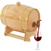 SAUADY Barile di legno di quercia da 3 litri con manico e rubinetto, in legno di quercia, per la conservazione di whisky, vino, liquori, bibite