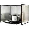 KorsiKato Paraschizzi Cucina Pieghevole,Acciaio Inox Parete Cucina Protezione Antigrasso Protezione Schizzi di Olio per Cucine a Gas e Padella