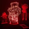 KJsdaADSA Anime Lamp Evangelions Asuka Langley Soryu 3D Led Nightlight per camera da letto Decorativa Regali per bambini-16 colori Con telecomando